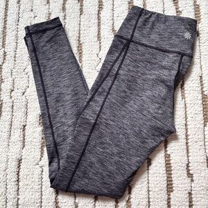 Athleta Heathered Gray High Rise Leggings Size S Athletic Workout Pants Pocket